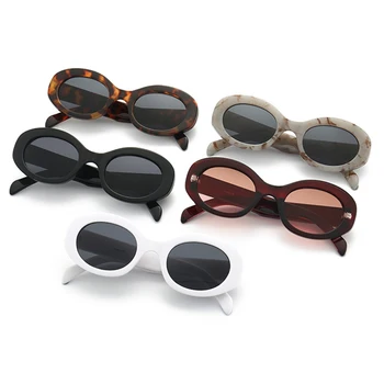 Retro Oval kadın Güneş Gözlüğü Moda Popüler Siyah Güneş Gözlüğü Kadın ıns Küçük Trendleri Shades Gözlük Kadınlar İçin UV400