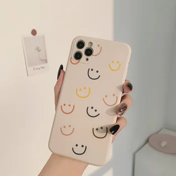 Retro tatlı basit renk sanat kawaii Japon Telefon Kılıfı İçin iPhone 14 13 11 12 Pro Max 14 Artı Xr Xs Max 8 Artı durumda Sevimli Kapak