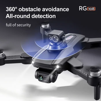 RG108 GPS Drone 8K Yüksek çözünürlüklü Çift Kamera Hava Fotoğrafçılığı fırçasız motor Katlanır Engellerden Kaçınma Dört Eksenli Uçak