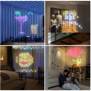 RGB akıllı perde dize ışık Bluetooth noktadan noktaya kontrol Dıy noel peri ışıkları düğün pencere parti ev dekor