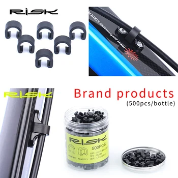 RISK MTB Yol Bisikleti Tüp Plastik / Alüminyum Alaşım C tipi Toka Düğmesi Bisiklet U Tipi Kilit Hattı Çerçeve Kablo Düğmesi
