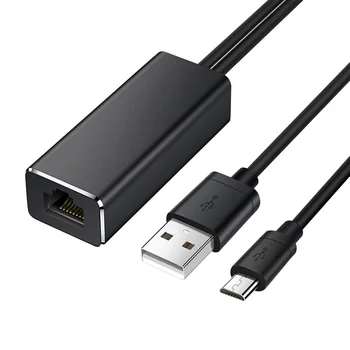 RJ45 Ethernet Adaptörleri mikro USB Ofis Bakım Bilgisayarlar Malzemeleri Yangın TV Google Ev Mini Chromecast Ultra