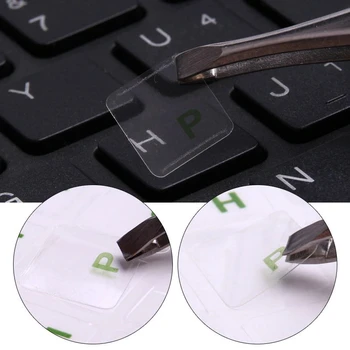 Rusça klavye Çıkartmalar Alfabe Düzeni Su Geçirmez Paster Etiketleri Viskozite Klavye Kapağı Dizüstü Bilgisayar PC Toz Koruma