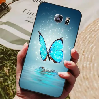 Samsung Galaxy S6 Kenar Artı silikon kılıf Sevimli Desen Yumuşak TPU samsung kılıfı Galaxy S6 S 6 Kenar Artı Kapak Tampon Coque