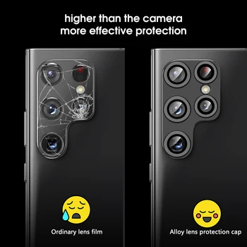Samsung S22 Ultra Kamera Lens Koruyucu Kapak Alüminyum Alaşımlı Metal Kamera Filmi Galaxy S22 Artı S22 Telefon Aksesuarları