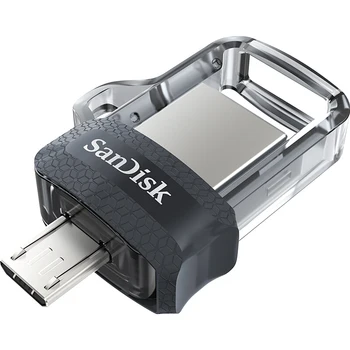 SanDisk OTG USB Flash sürücü 32 GB 16 GB 3.0 Çift Mini Kalem Sürücüler 128 GB 64 GB PenDrives PC ve Android telefonlar için Ücretsiz kargo