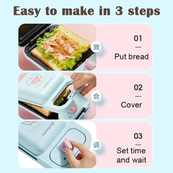 Sandviç Makinesi Ev Kahvaltı Waffle Ekmek Makinesi