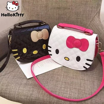 Sanrio Hello Kitty omuz çantaları Karikatür Rahat Deri Y2k Kadın Alışveriş saklama kutusu Anime Moda Çanta askılı çanta Hediye