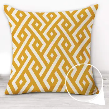 Sarı geometrik petal keten yastık kılıfı kanepe yastığı kapak ev dekorasyon sizin için özelleştirilebilir 40x40 45x45 50x50 60x60