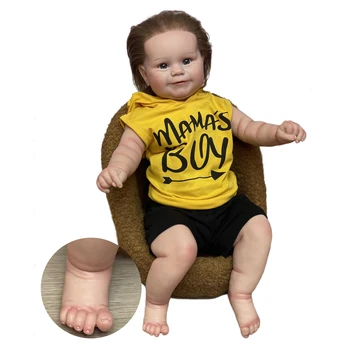 Saskıa 24 İnç Güzel Maddie Boyalı Detaylar Bebe Yenidoğan Bebek El Yapımı Boyalı Gerçekçi Yenidoğan Bebek Bebek кукла реборн