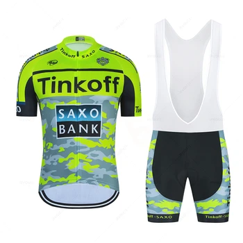 Saxo Bank Tinkoff TAKIM Bisiklet Setleri Triatlon bisikletçi giysisi Nefes Anti-Uv Dağ Bisiklet Giyim Takım Elbise Ropa Ciclismo