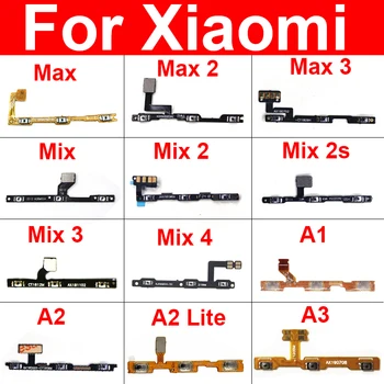 Ses Güç Yan Düğme Flex Kablo Xiaomi Mi A1 A2 Lite A3 5X 6X CC9e Mix 4 3 2S Max 3 2 Güç Anahtarı Kablosu Redmi 6 Pro İçin