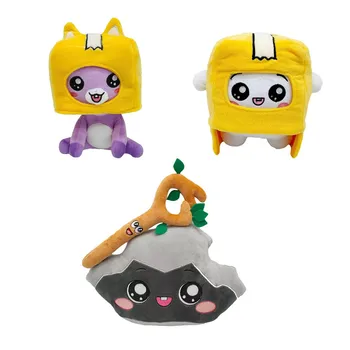 Sevimli Bebek Lankybox peluş oyuncaklar Kutulu / Kedi / Foxy / Kayalık Kawaii Karikatür Robot Dolması Anime Peluş Bebekler Oyuncaklar Çocuk Hediyeler İçin
