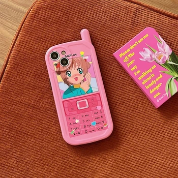 Sevimli Japon Anime Kart Captor Sakura Anime Kız Telefon kılıfı için iPhone 11 12 13 Pro Xs Max X Xr Xs Darbeye Dayanıklı TPU Yumuşak Kapak