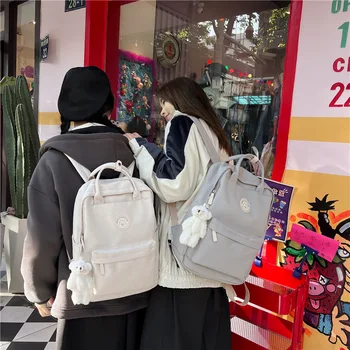 Sevimli Kawaii Omuz Sırt Çantası Fermuar Sırt Çantası Okul Çantaları Japon Kore Ücretsiz Kargo Genç Kızlar için Lise