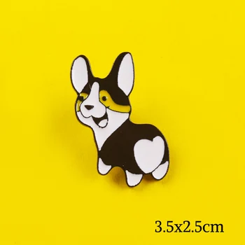 Sevimli Köpek Anime Rozetleri Karikatür Hayvanlar Broş Unicorn metal pimler Ceketler Yaka Pin Sırt Çantaları Giysi Takı Yaka Pin Dekor