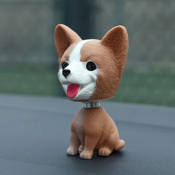 Sevimli Sallayarak Kafa Köpek Araba Süsleme Pano Dekorasyon Komik Başını Sallayarak Oyuncak Husky Corgi Köpek Oyuncak Oto İç Süsler