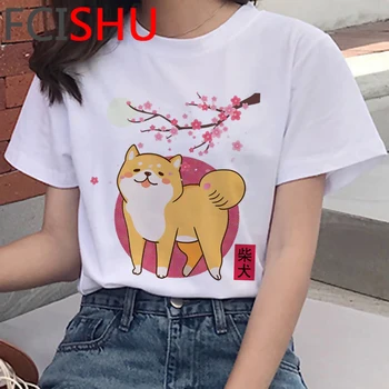 Shiba Inu Fransız Bulldog Sınır Collie Corgi Pug tshirt kadın baskı kawaii tumblr grunge yaz üst t shirt streetwear