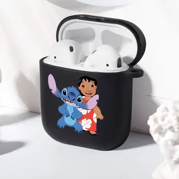 Silikon Koruyucu Kılıf Apple Airpods İçin 1 Bluetooth airpod kılıf için 2 Şarj Kutusu Çanta Disney Lilo Dikiş Aşk Öpücük