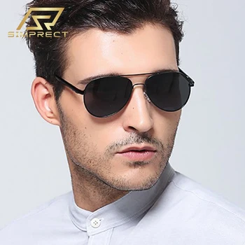 SIMPRECT Pilot Polarize Güneş Gözlüğü Erkekler İçin 2022 Lüks Marka Tasarımcısı güneş gözlüğü Moda Retro Vintage UV400 Sürüş Oculos