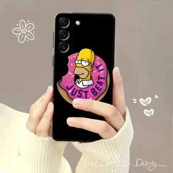 Simpsons Homer Lüks Boyama Sanat Durumda Samsung Galaxy S22 S21 S20 FE Ultra S10 S9 S8 Artı S10e Not 20Ultra 10 Artı