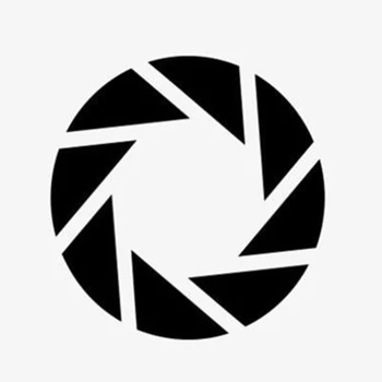 Siyah / Beyaz Güzel Araba Sticker Diyafram Bilim Portalı Logo Vinil Tampon Windows Çıkartması Aksesuarları