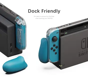 Skull & Co. GripCase Dockable Rahat Taşıma Şeffaf koruyucu kılıf ile Değiştirilebilir Sapları Nintendo Anahtarı İçin