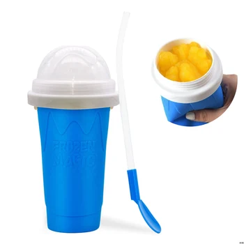 Smoothies Fincan dondurma yapma makinesi Hızlı Dondurulmuş silikon Sıkmak Fincan DIY Milkshake Şişe Slushy Maker Şişe Fincan Yaz Soğutma Fincan
