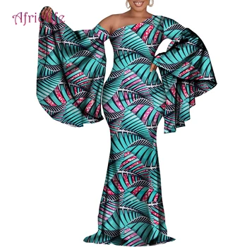 Sonbahar için uzun Kollu Fişek Afrikalı Kadın Elbiseler Bahar Kadın Giyim FabricFashion Kadın Kıyafetleri WY7198
