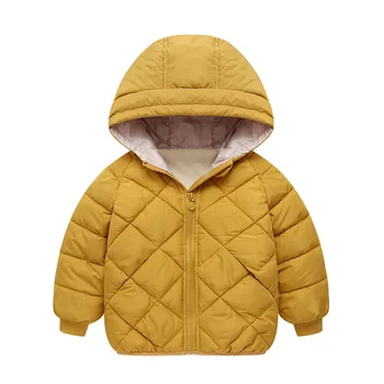 Sonbahar Kış Yeni Çocuk Aşağı Ceket Erkek Kız Moda Kalın Sıcak Ceket Bebek Kapşonlu Sıcak Dış Giyim Çocuklar Pamuk Ceket 2-7 yıl