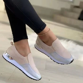 Sonbahar Rahat spor ayakkabılar Kadın Moda Sneakers Flats Kadın Platformu Artı Boyutu 43 Mokasen Kadın Ayakkabı 2022 Zapatillas Mujer