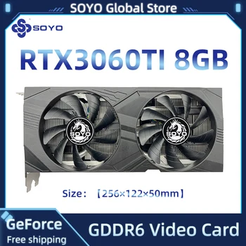 SOYO Grafik Kartı RTX 3060Tı 8 GB X OYUN GDDR6 256bit NVIDIA GPU DP*3 PCI Express 4. 0x16 rtx3060tı 8 gb Ekran kartı