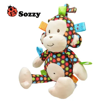 Sozzy 32 CM bebek Arabası / yatak teslim çan oyuncak Yumuşak peluş Maymun oyuncak
