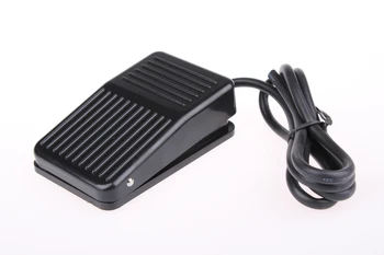 SPDT Kaymaz Metal Anlık Elektrik Ayak pedal anahtarı Siyah Tek Eylem Kapalı Kat Stomp Ayak Anahtarı AC 250 V 10A