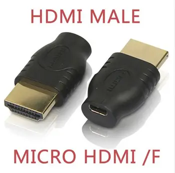Standart HDMI uyumlu erkek HDMI uyumlu Mikro D Dişi Soket Adaptörü Dönüştürücü