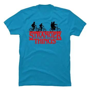 Stranger Şeyler Onbir Bisikletleri %100 % Pamuk erkek T-Shirt arkadaşlar yalan yok Normal Kısa Kollu Tops & Tees Ücretsiz Kargo