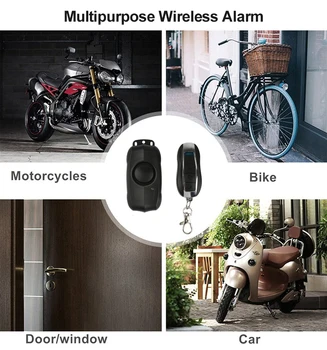 Su geçirmez Bisiklet Motosiklet Elektrikli Bisiklet Güvenlik Anti Kayıp Kablosuz Uzaktan Kumanda Titreşim alarmlı dedektör 150dB Sistemi Kiti