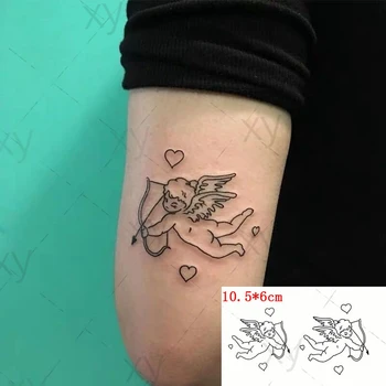 Su geçirmez Geçici Dövmeler Sticker Sevimli Melek Kanat Cupid Eleman Küçük Boyutu Vücut Sanatı Flaş Dövme Sahte Dövme için Kadın erkek