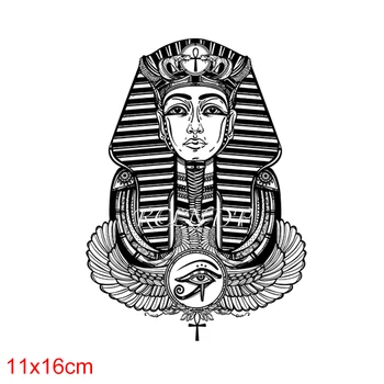 Su geçirmez Geçici Suyu Dövme Etiket Mısır Kleopatra Göz Tüy Desen Flaş Dövme Sahte Dövme Kol Vücut Sanatı Erkekler Kadınlar için