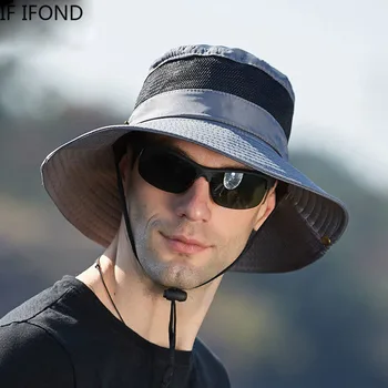 Su geçirmez Güneş Kova Şapka Yaz Erkek Kadın Balıkçılık Boonie Şapka UV Koruma Geniş Ağız Yürüyüş şapka