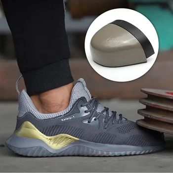 SUADEX Güvenlik iş ayakkabısı Botları Erkekler İçin çelik burun Botları Anti-Smashing Koruyucu İnşaat Güvenliği İş Sneakers