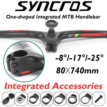 Syncros Kıvılcım RC WC N1NO MTB Gidon Kök FRASER IC SL -8/-17/-25 Derece Karbon Fiber Dağ Bisikleti Entegre Gidon