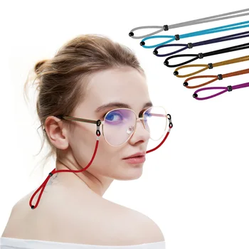 Süet Geçirmez Pazen Gözlük Kordon Vintage Ayarlanabilir Gözlük Zinciri Kadınlar Renkli Halat okuma gözlüğü Zincir Aksesuarı