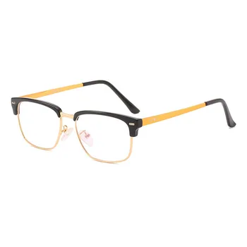 Süper hafif Alaşım Çerçeve Gözlük Tam Jant Optik Gözlük Erkekler ve Kadınlar Tarzı Dikdörtgen Gözlük