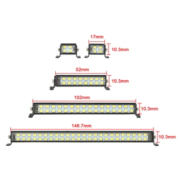 Süper parlak LED lamba Çubuğu RC Araba tavan lambası CH3 Kontrol 1/10 RC Paletli Eksenel Capra SCX10 II 90046 RGT EX86100 TRX6 TRX4 D90