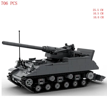 Sıcak askeri İKINCI DÜNYA savaşı ABD Ordusu M40 Tabancası Motorlu Taşıma Tankı taban savaş araçları ekipmanları modeli Yapı Taşları silah tuğla oyuncaklar hediye