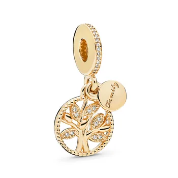Sıcak satış 925 ayar gümüş parlak altın renk serisi kelebek kalp şeklinde kolye fit orijinal Pandora bilezik DIY takı