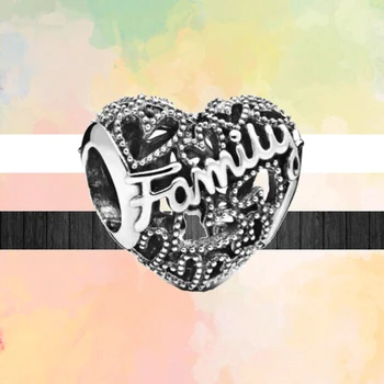 Sıcak Satış Aile Ağacı Evlilik Teklifi Hollow Tatlı Boncuk Fit Orijinal Pandora Gümüş Renk Bilezik Bileklik Kadın kadın mücevheratı