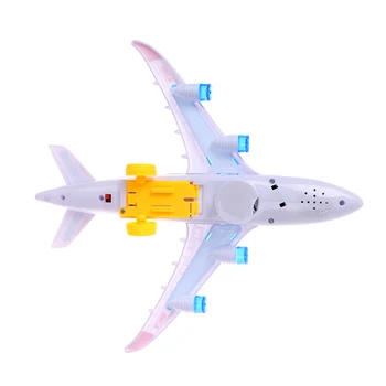 Sıcak satış elektrikli uçak hareketli yanıp sönen ışıklar sesler çocuk oyuncak DIY uçak hediye uçak oyuncak