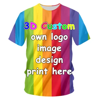 T-shirt Büyük Boy Vintage Kısa Kollu kişilik logo Yeni T Shirt Moda custom made Baskı 3D T Shirt Erkekler Dropshipping